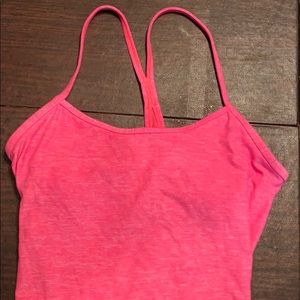 Neon pink lulu power y tank
